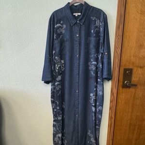 CHICO'S DEMIM MAXI DRESS